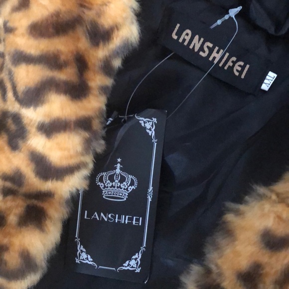 Leopard Faux Fur NWT Super Soft Hooded Coat - Picture 5 of 10